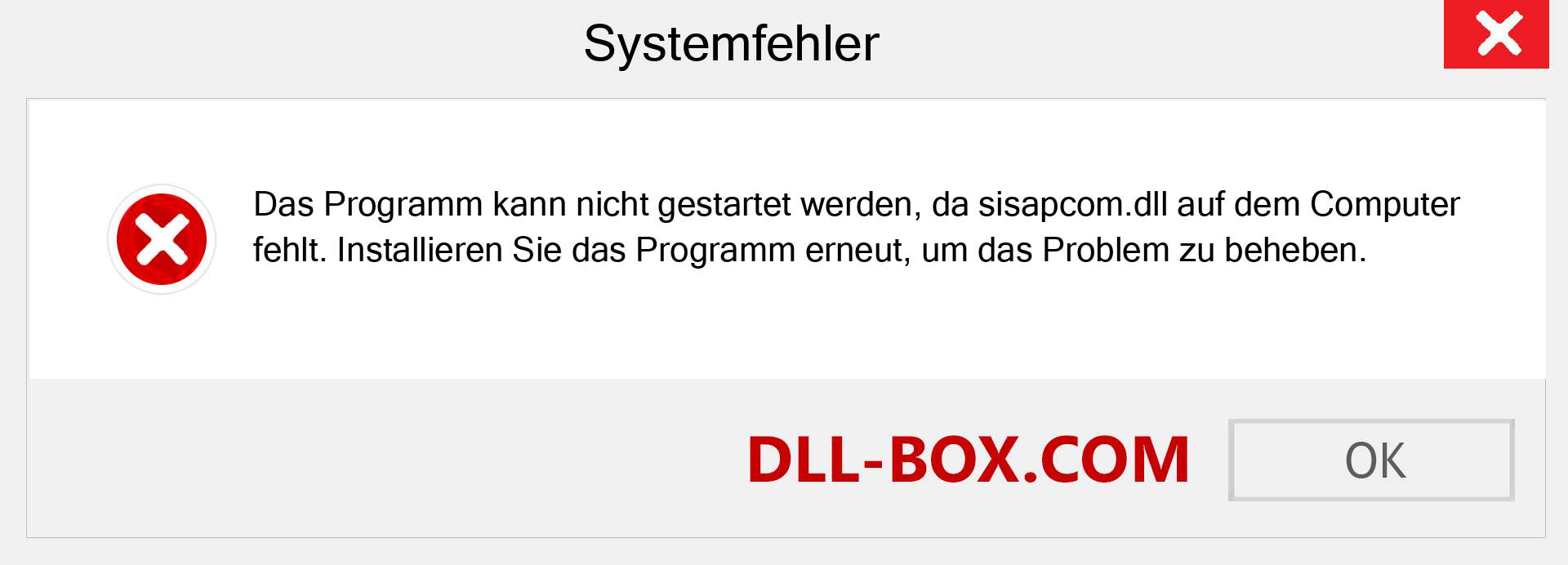 sisapcom.dll-Datei fehlt?. Download für Windows 7, 8, 10 - Fix sisapcom dll Missing Error unter Windows, Fotos, Bildern