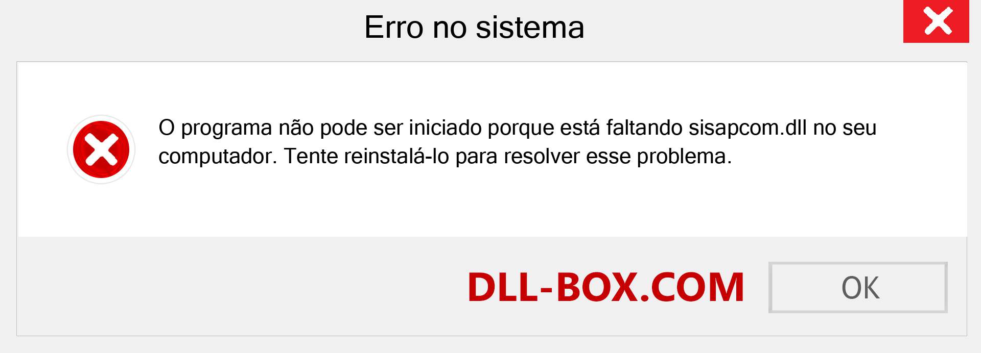 Arquivo sisapcom.dll ausente ?. Download para Windows 7, 8, 10 - Correção de erro ausente sisapcom dll no Windows, fotos, imagens